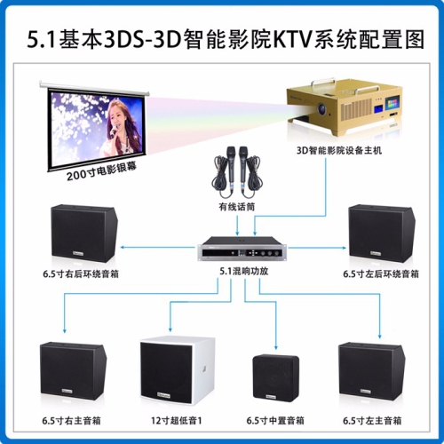 ROYAL皇家88/Beismy BMK5.1基本3DS-3D智能影院KTV音响系统