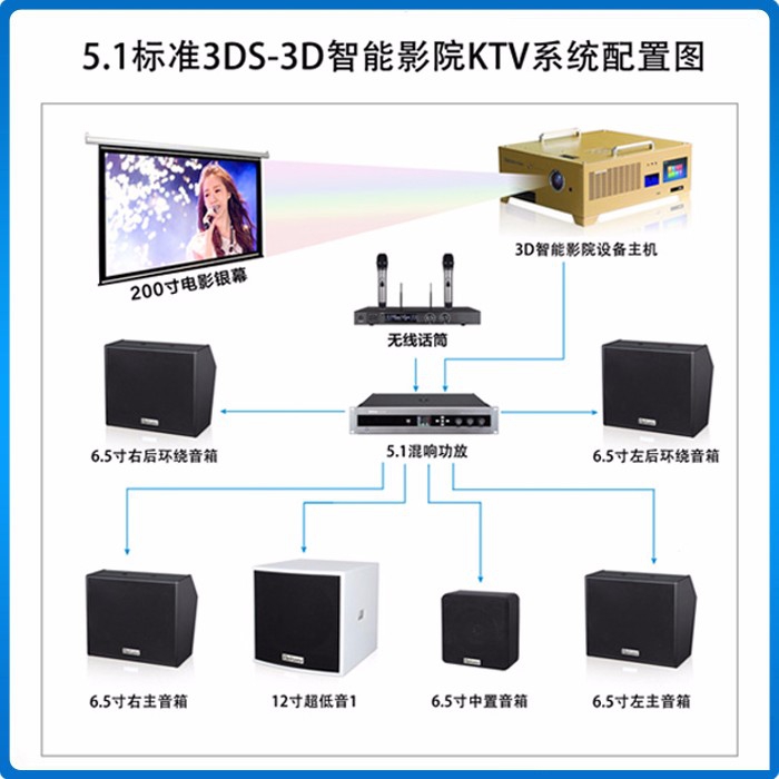 ROYAL皇家88/Beismy BMK5.1标准3DS-3D智能影院KTV音响系统